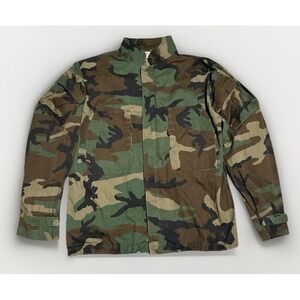 Bigwoods Camo Hunting Jacket Mens L USA Made Full Zip Reinforced Elbow Vintage